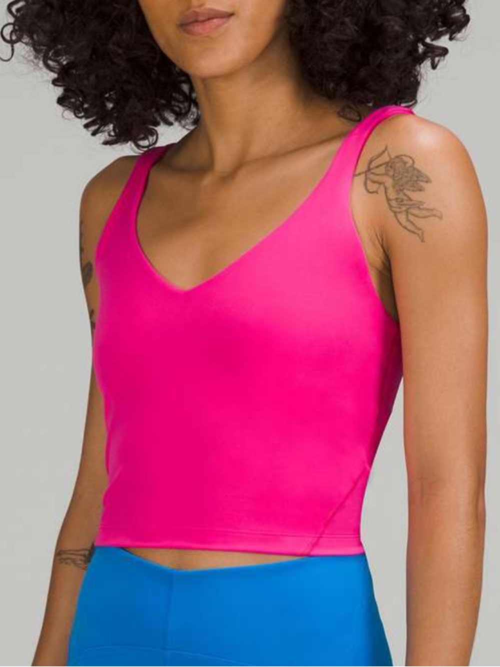 Lululemon align tank top sonic pink women’s size 6 crop tank cropped v neck